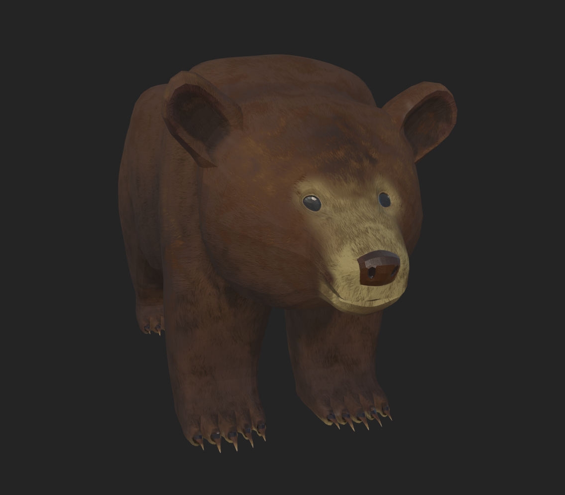Image of the Chocolate Black Bear Model Textured