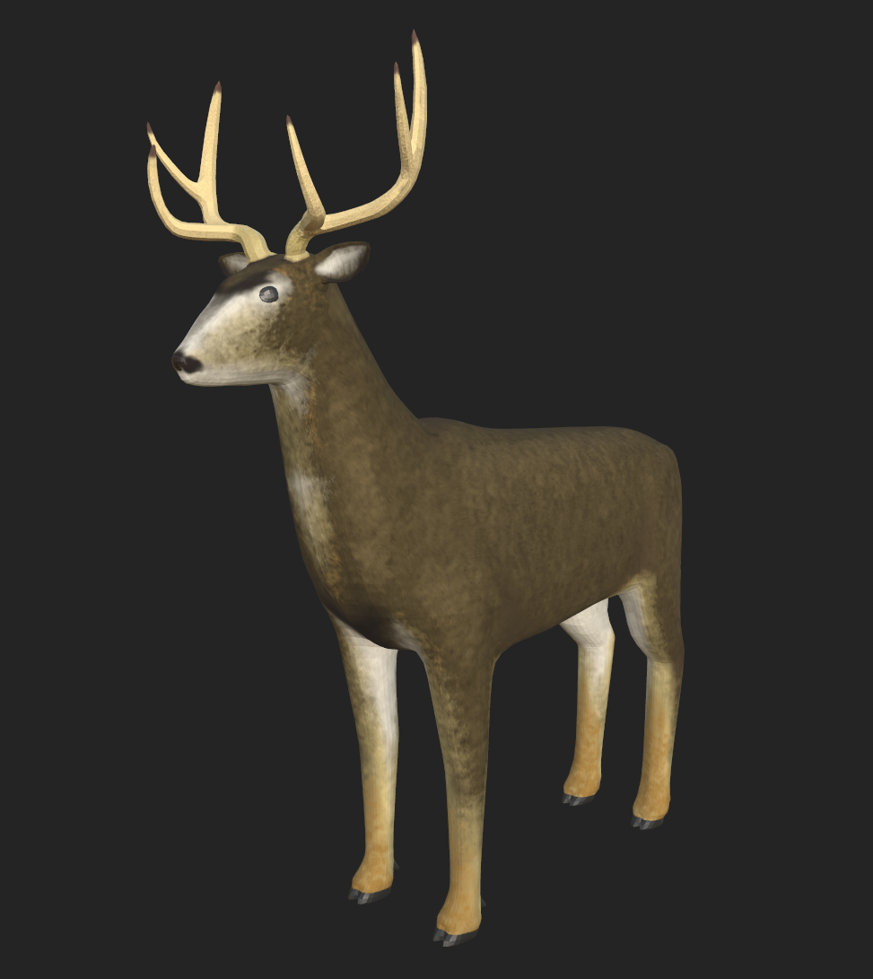 Image of the Mule Deer Model Textured